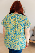 Load image into Gallery viewer, Anywhere We Go Flutter Sleeve Top in Blue Combo
