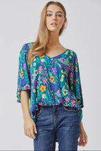 Load image into Gallery viewer, Purple Floral Top

